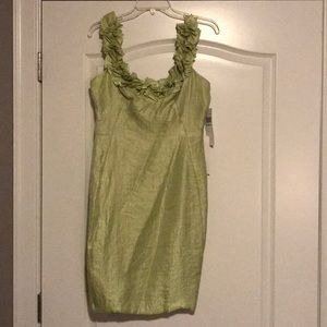 Ladies pistachio green scoopneck dress, size 8 NWT